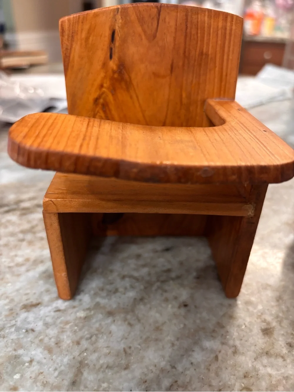 Wooden Kids Toy Chair - Natural Brown